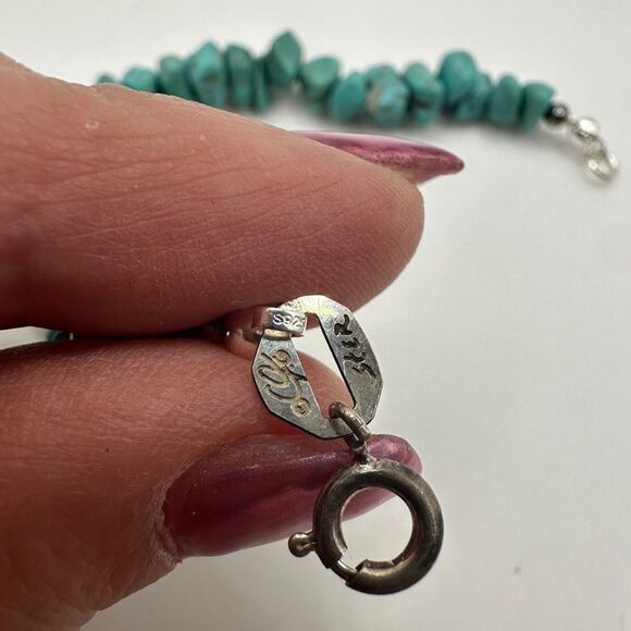 Revived Carolyn Pollack 7.5" turquoise chip bracelet in sterling silver! - Picture 8 of 10